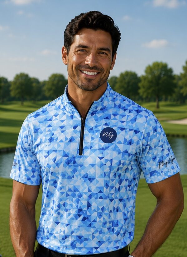 Pattern Blue mens shirt