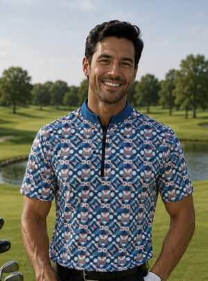 Tiki Blue shirt
