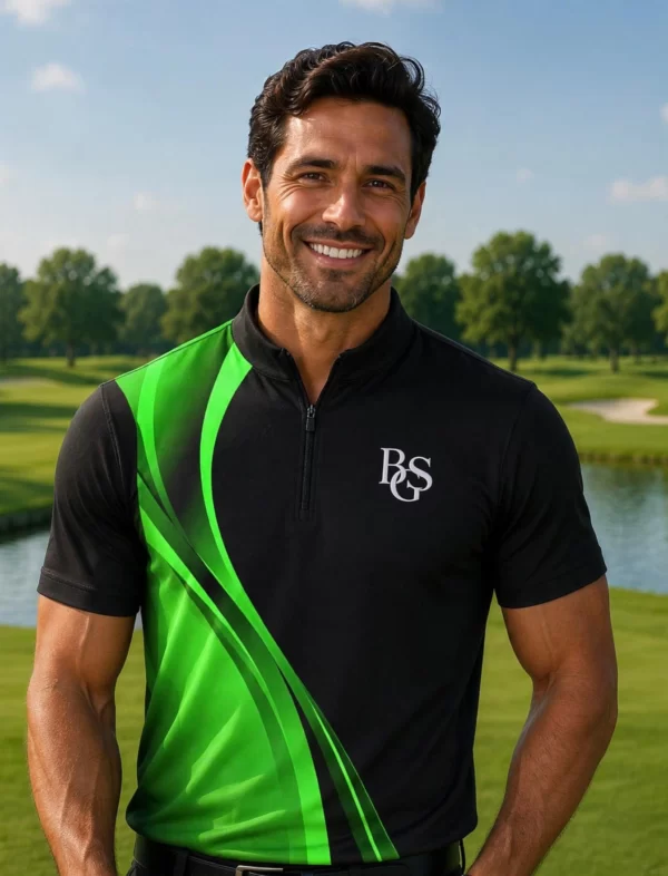 Black/Green mens shirt