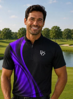 Black / Purple mens shirt