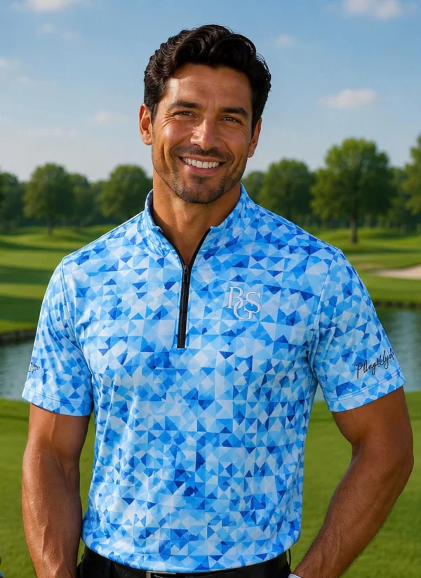 Pattern Blue mens shirt